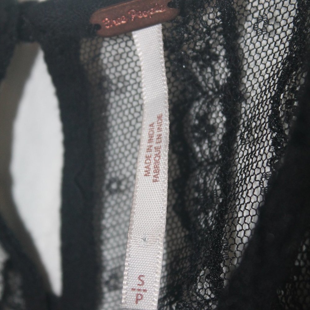 Free People Lace Black Tank